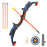 DF760DF759B Bow and Arrow Toy LED Light Up Archery Toys with Suction Cups Arrows Outdoor Indoor Shooting Games Toys - Black / Blue - 1