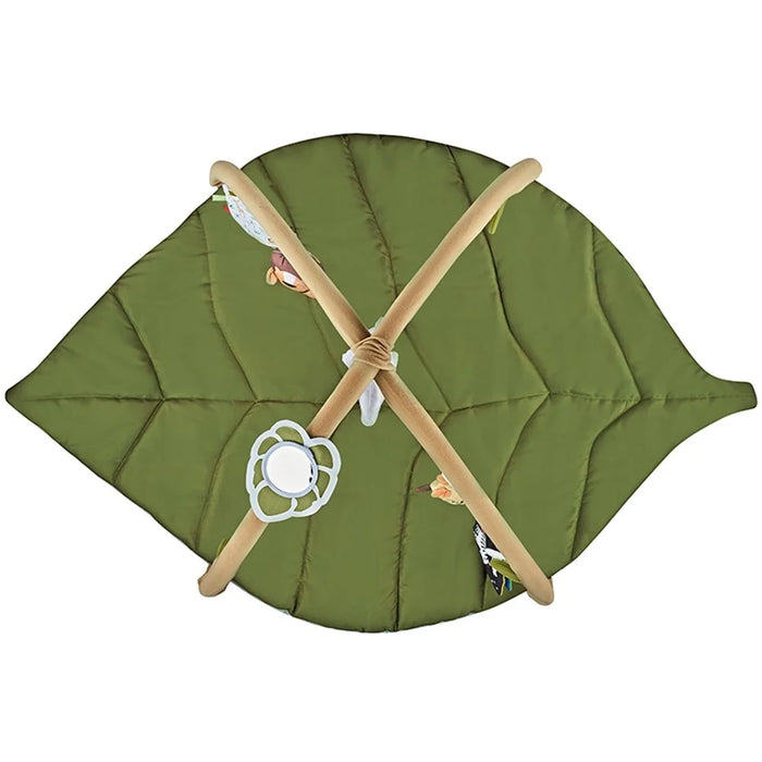 Leaf Shape Baby Play Mat Activity Gym Pad with Hanging Toys Sensory Development Gift - Green - 2