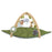 Leaf Shape Baby Play Mat Activity Gym Pad with Hanging Toys Sensory Development Gift - Green - 3