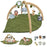 Leaf Shape Baby Play Mat Activity Gym Pad with Hanging Toys Sensory Development Gift - Green - 4
