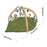 Leaf Shape Baby Play Mat Activity Gym Pad with Hanging Toys Sensory Development Gift - Green - 5