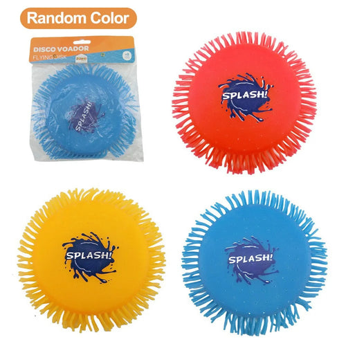 7 inch Flying Disk Water Absorbing Spraying Frisbee Soft TPR Beach Toy for Kids Family Water Games - Ramdon Color - 1