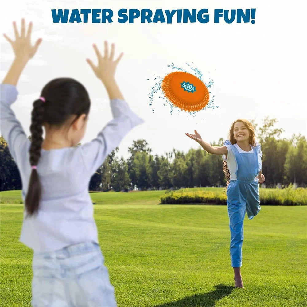 7 inch Flying Disk Water Absorbing Spraying Frisbee Soft TPR Beach Toy for Kids Family Water Games - Ramdon Color - 4