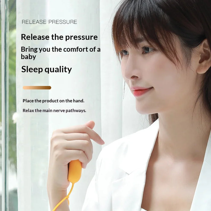 USB Rechargeable Handheld Sleep Aid Device Microcurrent Physical Relaxation Smart Sleep Meter - Green - 5