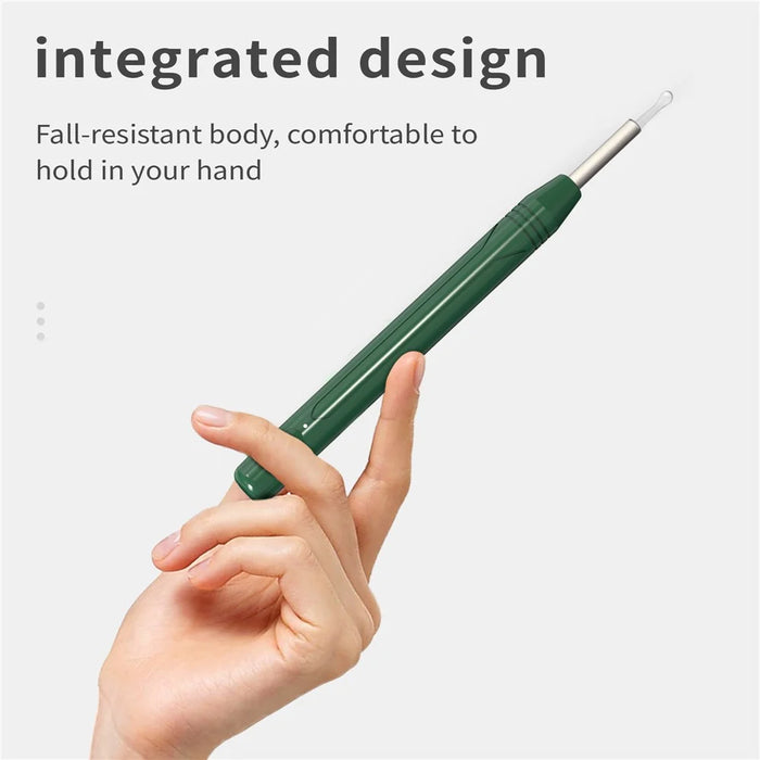 W1 Ear Wax Removal Tool Camera WiFi Ear Cleaning Kit Ear Pick with LED Light- Black - 5