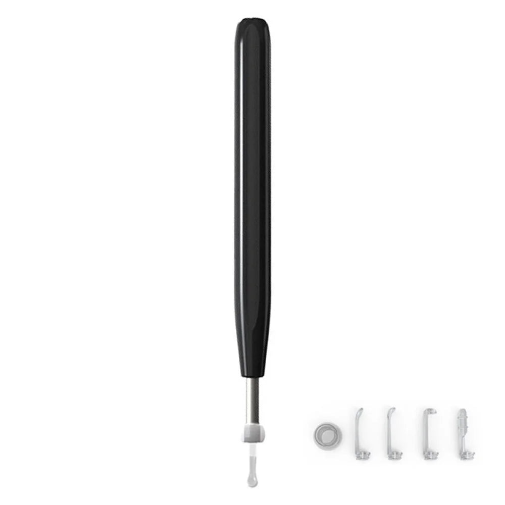 W2 Ear Camera Otoscope Ear Wax Removal Tool Kit LED Light Ear Pick Spoon Earwax Remover - Black - 1