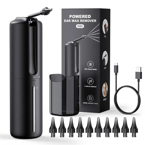 W60 Portable Electric Ear Wax Removal Device IP67 Waterproof Ear Washer Cleaning Tool - 1