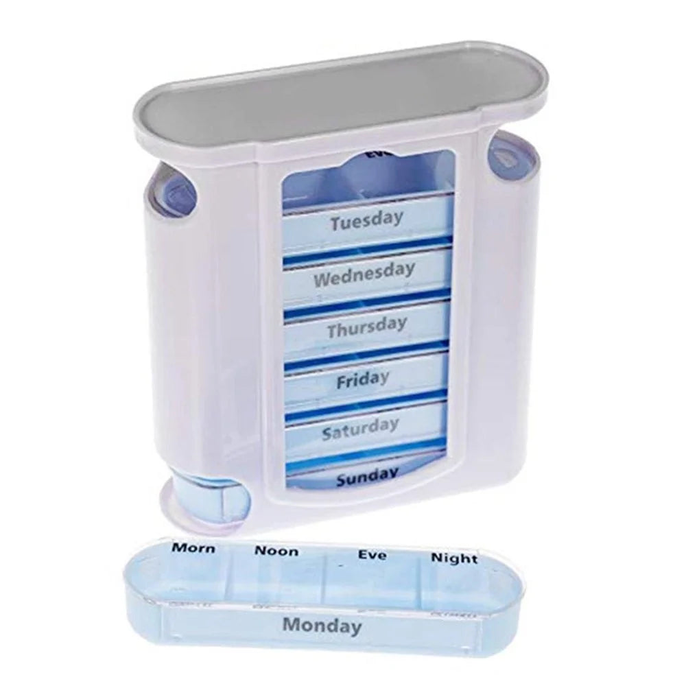 28002 7Pcs / Set Pill Organizer Daily Travel PP Medicine Case 7 Day 28 Compartments Pill Storage Box (No FDA Certified, BPA-free) - 2