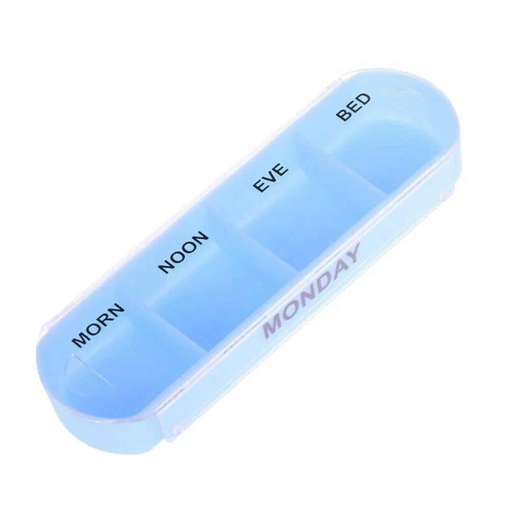 28002 7Pcs / Set Pill Organizer Daily Travel PP Medicine Case 7 Day 28 Compartments Pill Storage Box (No FDA Certified, BPA-free) - 4