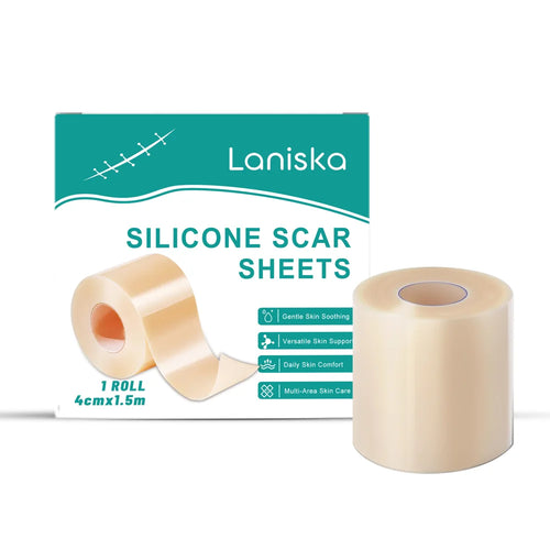 LANISKA Silicone Scar Sheets Scar Removal Strips Repair Treatment for Surgical,C-Section,Tummy Tuck - 1
