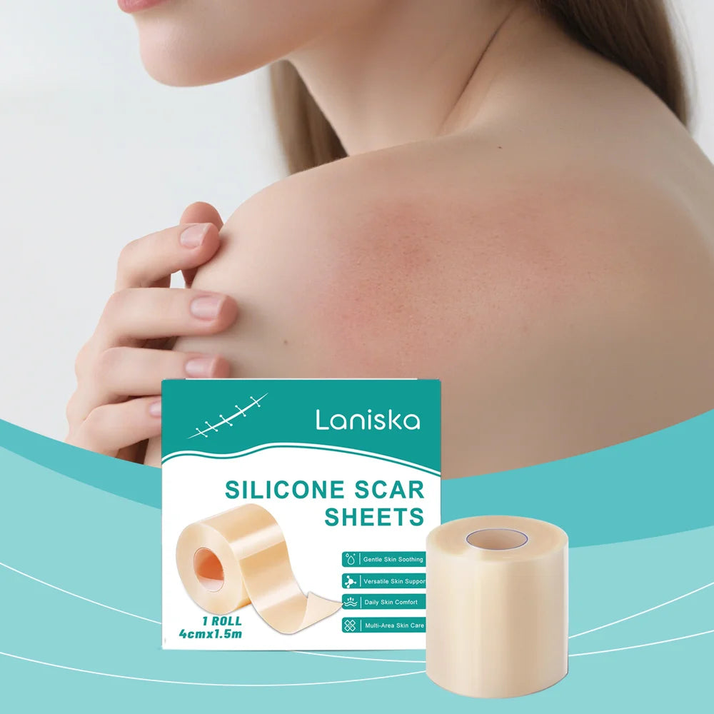 LANISKA Silicone Scar Sheets Scar Removal Strips Repair Treatment for Surgical,C-Section,Tummy Tuck - 2
