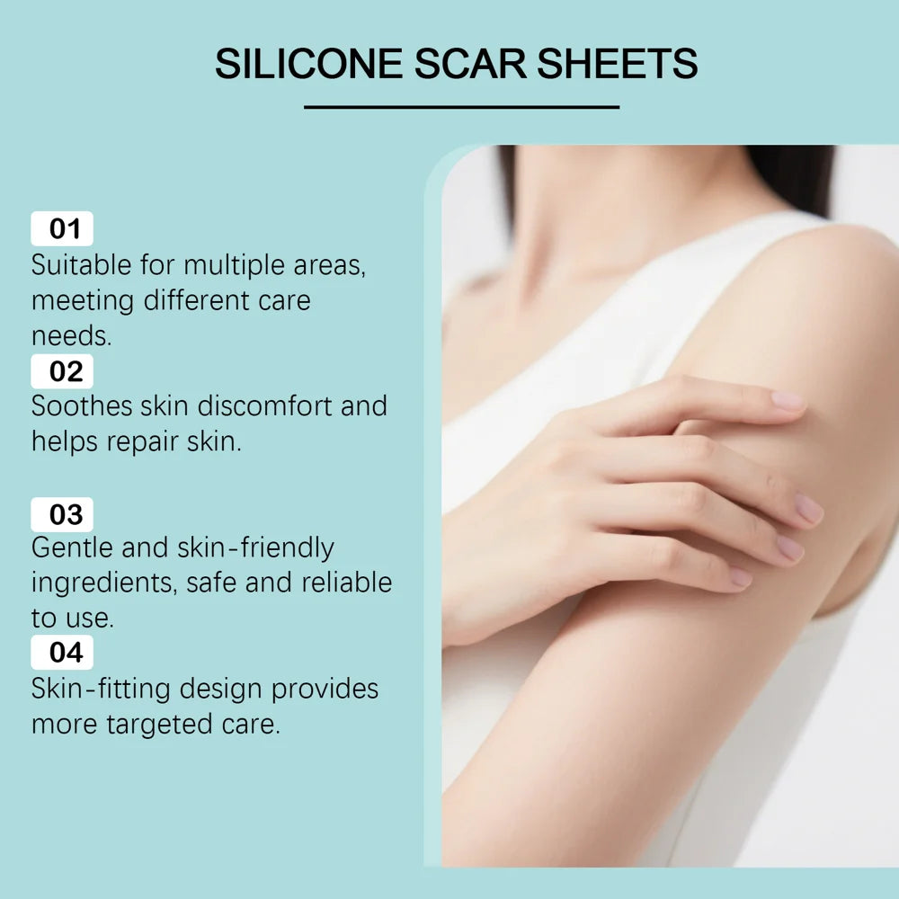LANISKA Silicone Scar Sheets Scar Removal Strips Repair Treatment for Surgical,C-Section,Tummy Tuck - 7