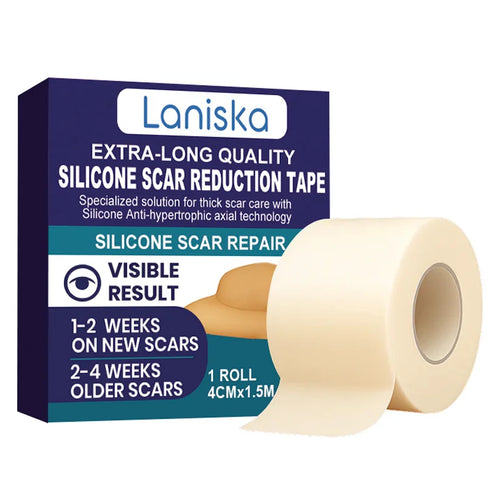 LANISKA Silicone Scar Reduction Tape Medical Grade Silicone Scar Sheet for Keloid Hypertrophic Scars Post Surgery Repair - 1