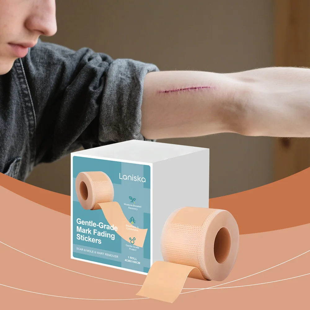 Laniska Mark Fading Stickers Scar Removal Patch Glycerin Hydroxyethyl Cellulose Silicone Sheets for Skin Repair Fade Marks - 2