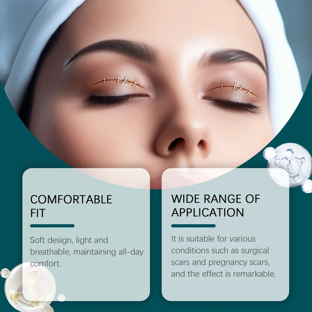 LANISKA Silicone Scar Treatment Sheets Medical Grade Scar Tape for Wrinkles, Surgical Scars, Keloid Scars - 4