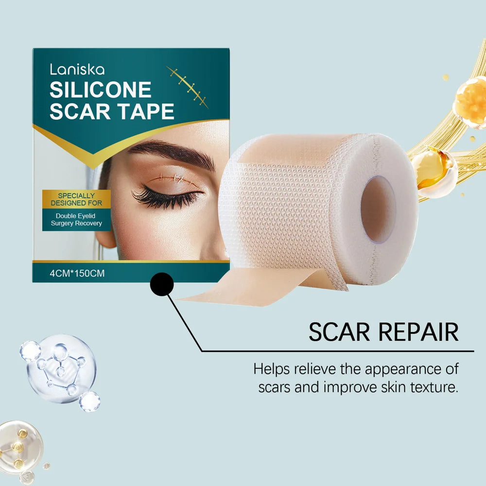 LANISKA Silicone Scar Treatment Sheets Medical Grade Scar Tape for Wrinkles, Surgical Scars, Keloid Scars - 7