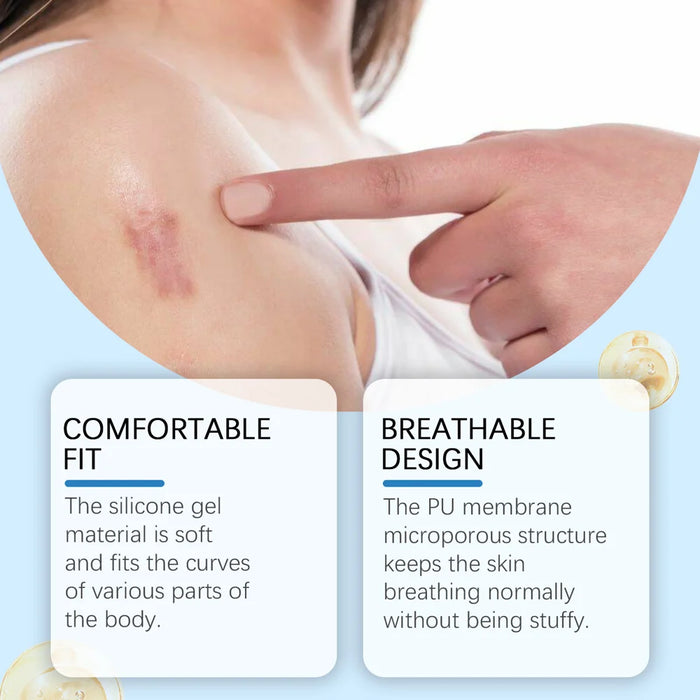 LANISKA Silicone Scar Sheet Reusable Breathable Scar Fading Strips for Surgical Scars, Keloid, C-Section - 5