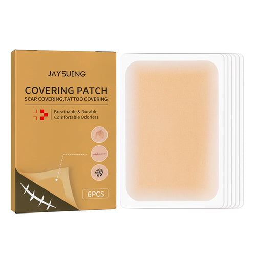 JAYSUING 6PCS Invisible Concealer Patches Waterproof Breathable Skin Tone Cover for Scars Tattoos Blemishes - 1