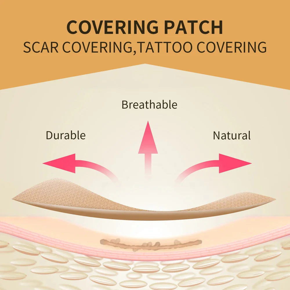 JAYSUING 6PCS Invisible Concealer Patches Waterproof Breathable Skin Tone Cover for Scars Tattoos Blemishes - 4