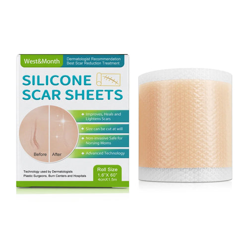 WEST&MONTH Silicone Scar Sheets Self-Adhesive Scar Tapes for Stretch Marks / Skin Repair / Smooth Skin Care - 1