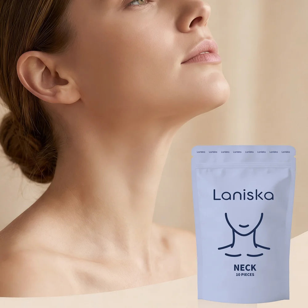 LANISKA 10Pcs Neck Care Patches Hydrating Anti-Aging Collagen Vitamin E Neck Skin Lifting Patch - 10Pcs - 5