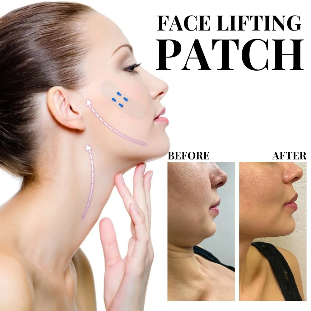 EELHOE 60PCS Invisible Face Lift Tape V Shape Firming Tightening Patches for Anti Wrinkle Jawline Sculpting - 5
