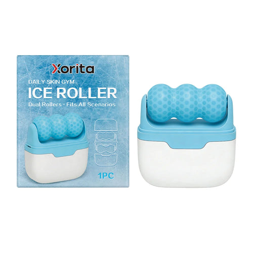 XORITA Ice Roller Portable Facial Massage Tool Multi-Bead Roller Cooling Gel Face Contour Massager - 1 Piece - 1