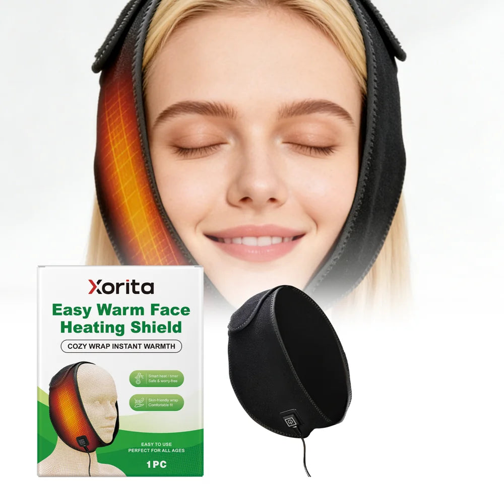 XORITA Easy Warm Face Heating Shield Neoprene Electric Heated Face Warmer Wrap - Black - 4