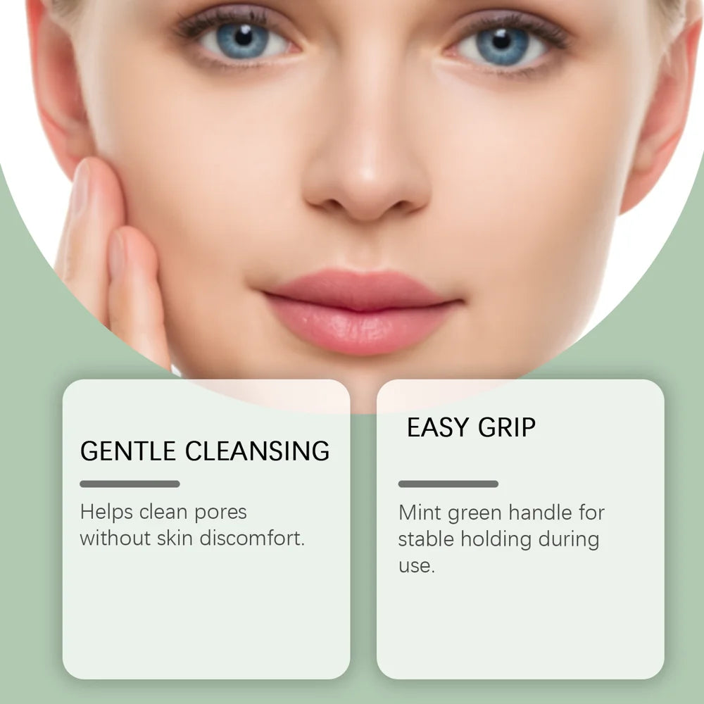 TORVIKX Blackhead Remover Tool Stainless Steel Blade Portable Facial Pore Cleaning Scraper - Mint Green - 4