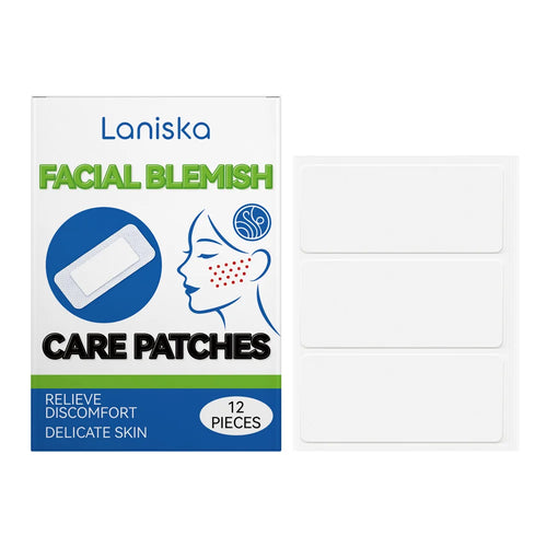 LANISKA 12Pcs Skincare Patches Facial Blemish Care Salicylic Acid Moisturizing Patches for Daily Skincare - 12Pcs - 1