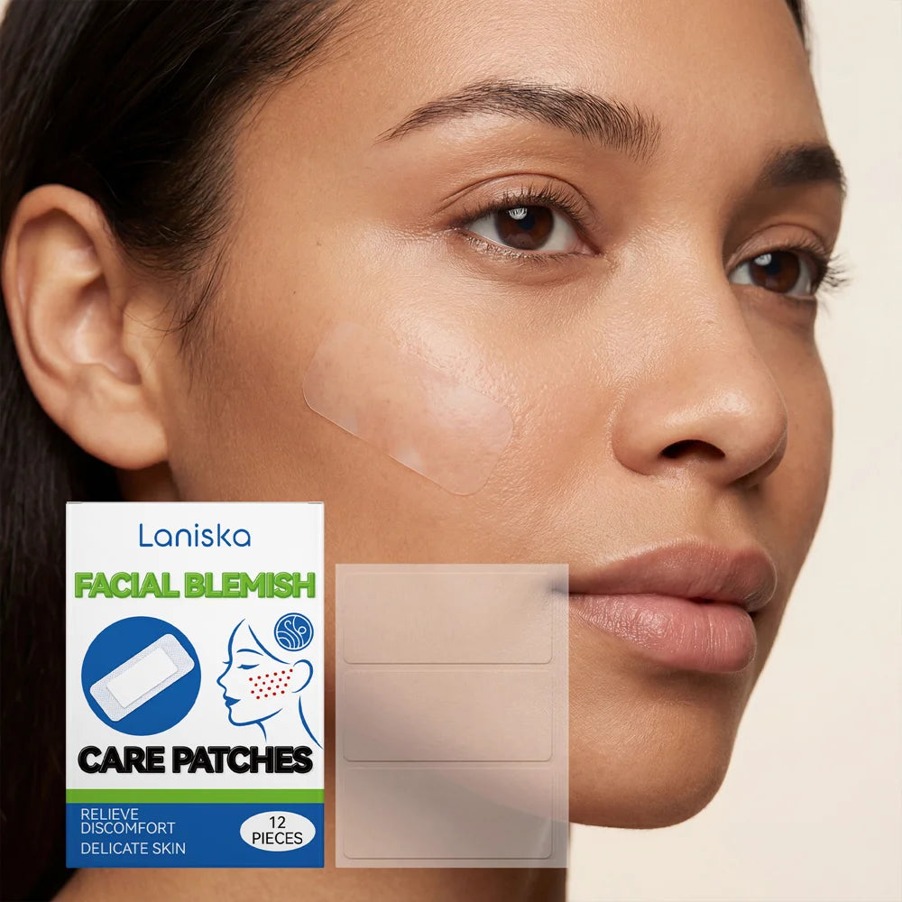 LANISKA 12Pcs Skincare Patches Facial Blemish Care Salicylic Acid Moisturizing Patches for Daily Skincare - 12Pcs - 2