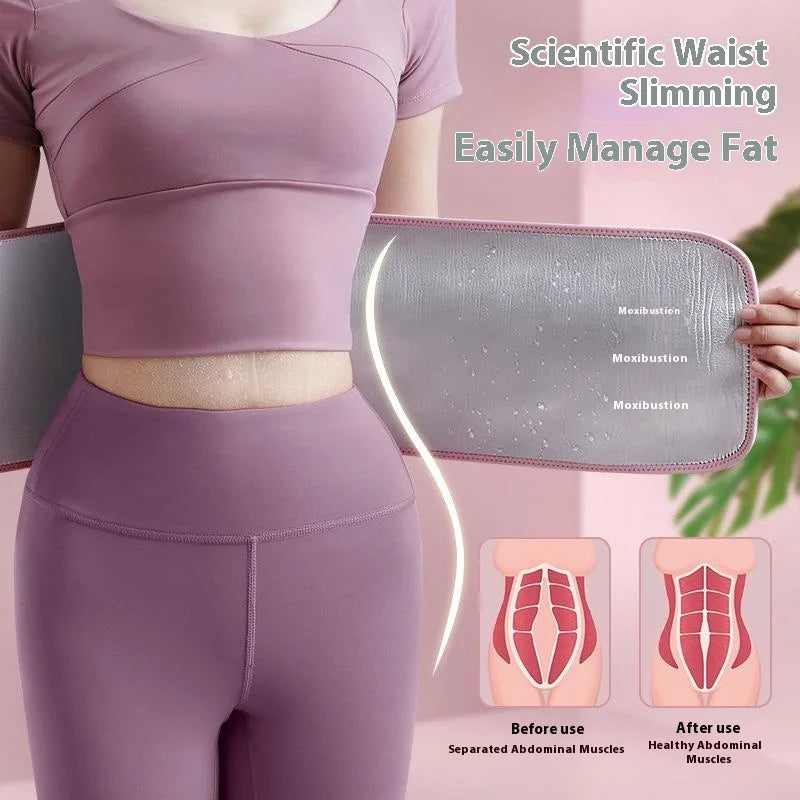 Waist Trimmer Belt For Workout Fitness Sweat Enhancing Lumbar Support Compression Silver Ion Technology One Size - Pink - 3