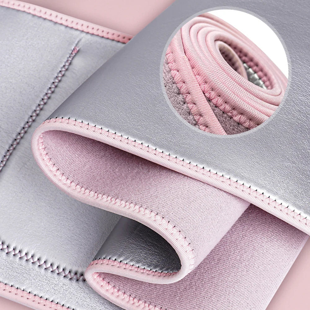 Waist Trimmer Belt For Workout Fitness Sweat Enhancing Lumbar Support Compression Silver Ion Technology One Size - Pink - 7