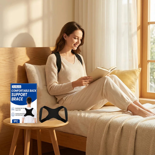 ZERILUNA Back Support Strap Posture Corrector for Men Women Invisible Wear Elastic Body Brace - 2
