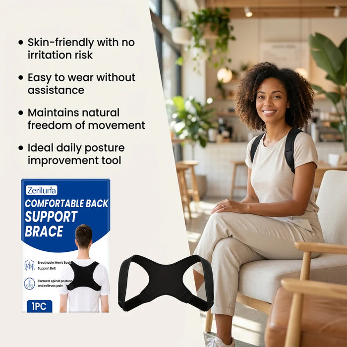 ZERILUNA Back Support Strap Posture Corrector for Men Women Invisible Wear Elastic Body Brace - 3