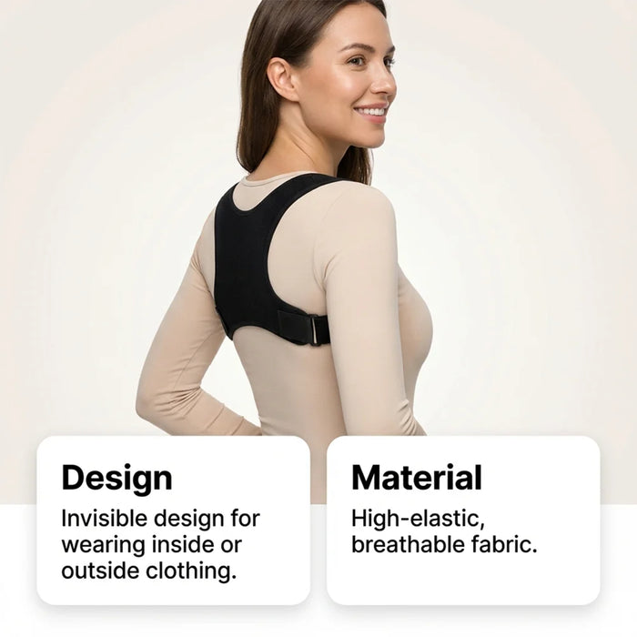 ZERILUNA Back Support Strap Posture Corrector for Men Women Invisible Wear Elastic Body Brace - 7