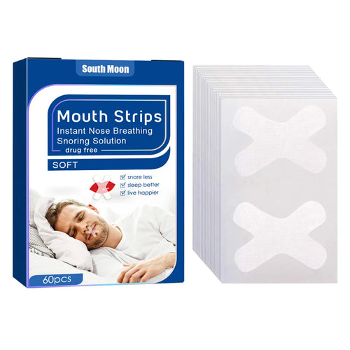 South Moon 60PCS Anti Snoring Strips For Adults Night Mouth Strips Instant Nasal Breathing Aid - 1
