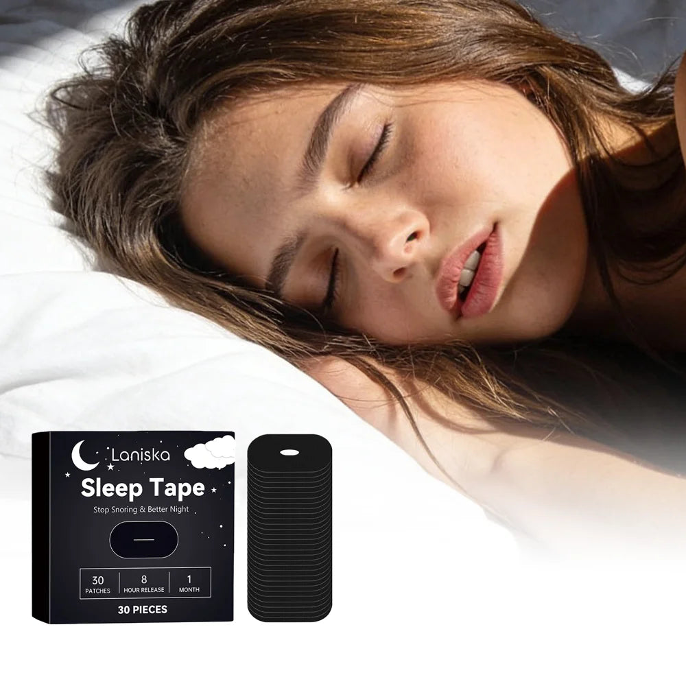 LANISKA 30Pcs Stop Snoring Sleep Tape Non Irritating Overnight Comfort Sleep Aid Patches - 30Pcs - 2