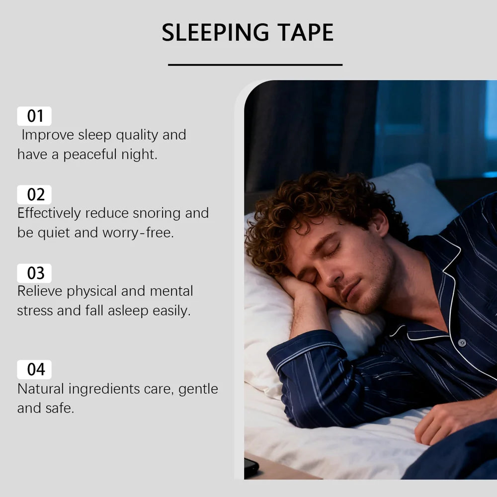 LANISKA 30Pcs Stop Snoring Sleep Tape Non Irritating Overnight Comfort Sleep Aid Patches - 30Pcs - 6