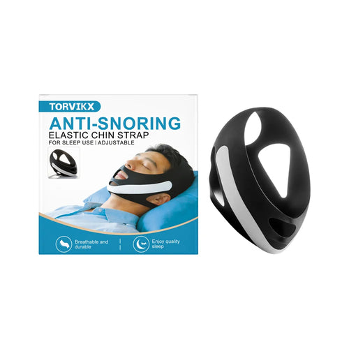 TORVIKX Stop Snoring Elastic Chin Strap Anti Snoring Sleep Aid Adjustable Snore Reduction Chin Belt - 1
