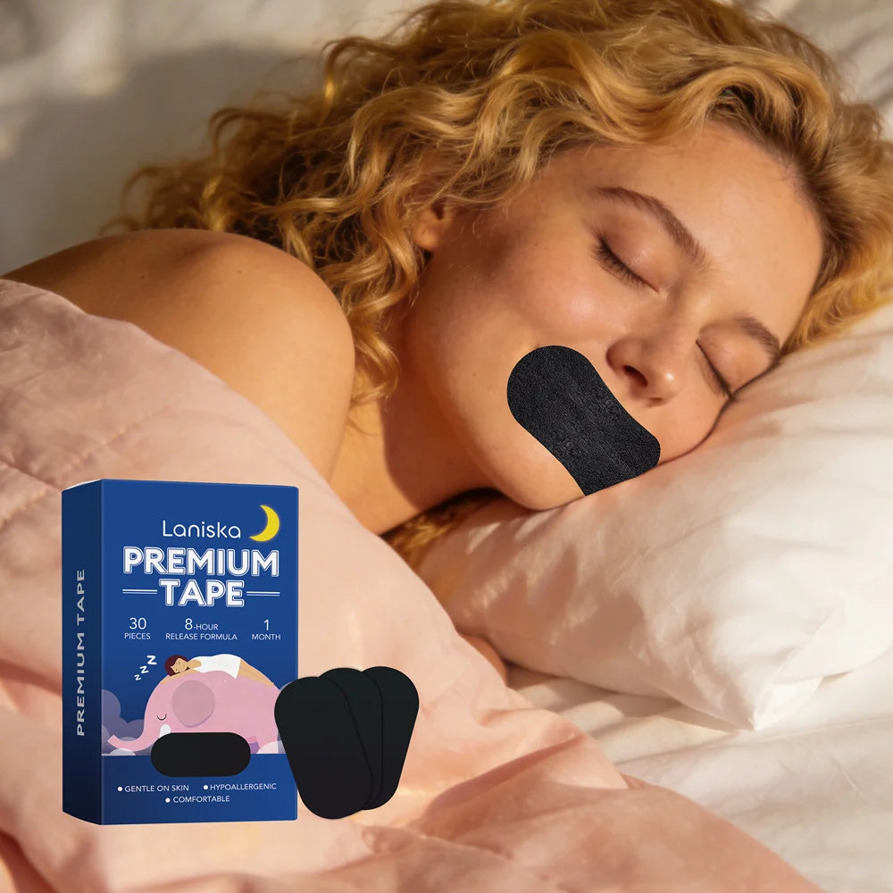 LANISKA 30Pcs Nighttime Care Patches Gentle Hypoallergenic Formula Ultra Thin Sleep Aid Mouth Sticker - 30 Pieces - 3