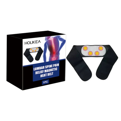 HOUKEA 110cm Self Heating Magnetic Therapy Waist Belt Back Pain Relief Blood Circulation Support - 1