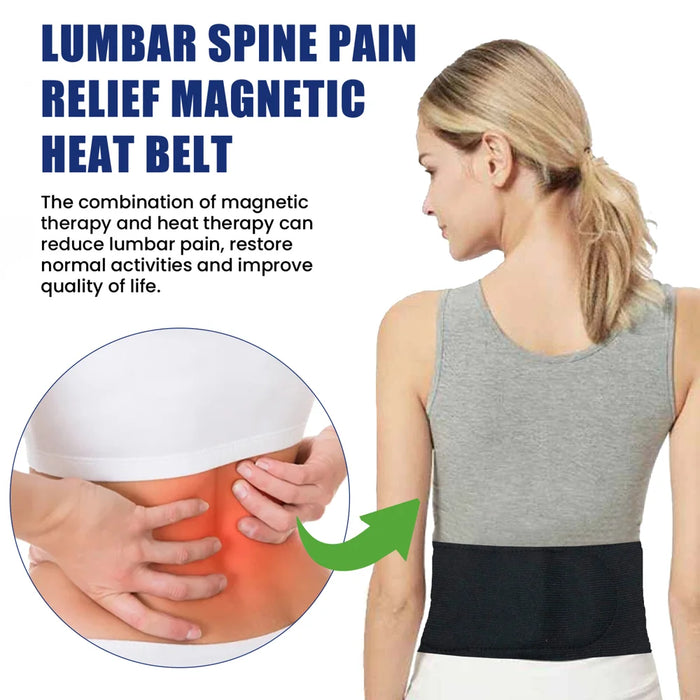HOUKEA 110cm Self Heating Magnetic Therapy Waist Belt Back Pain Relief Blood Circulation Support - 6