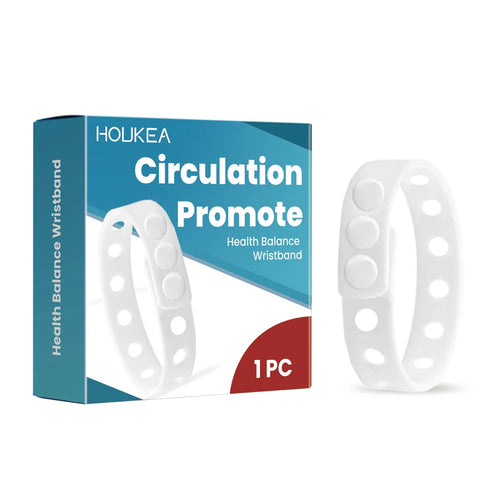 HOUKEA Silicone Wrist Strap Soothing Body Discomfort Health Balance Wristband for Daily Exercise - White - 1