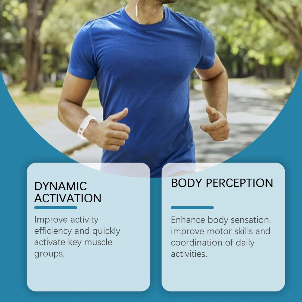 HOUKEA Silicone Wrist Strap Soothing Body Discomfort Health Balance Wristband for Daily Exercise - White - 7