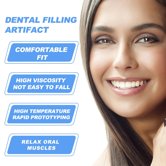 SOUTH MOON 30ml Temporary Teeth Replacement Filling Kit Moldable False Teeth Beads for Missing, Cracked DIY Denture - 5