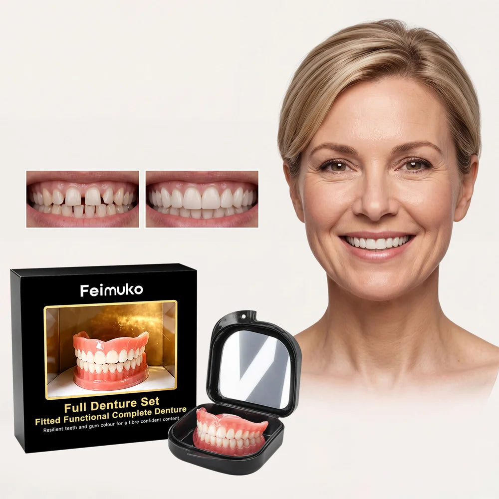 FEIMUKO Dental Veneers Set Snap-On False Teeth for Gap Filling Smile Enhancement - 2
