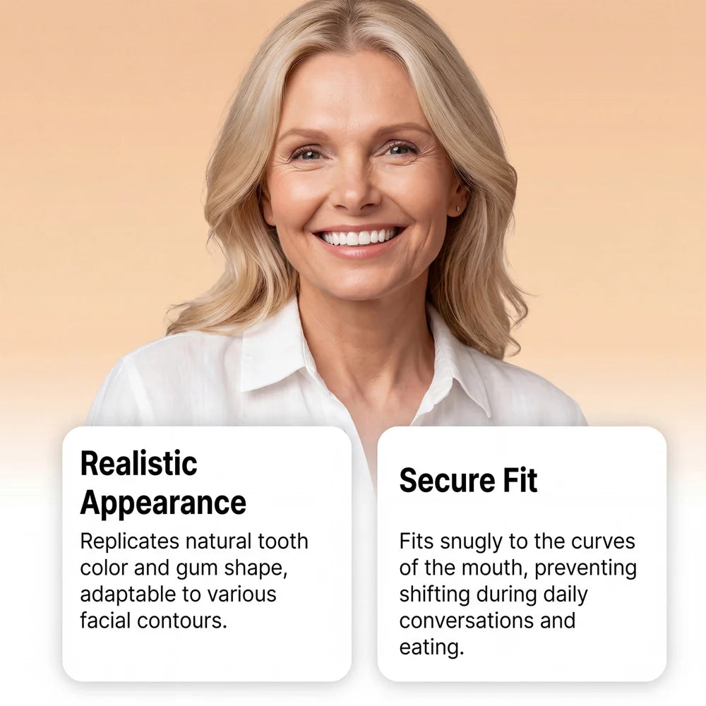 FEIMUKO Dental Veneers Set Snap-On False Teeth for Gap Filling Smile Enhancement - 4