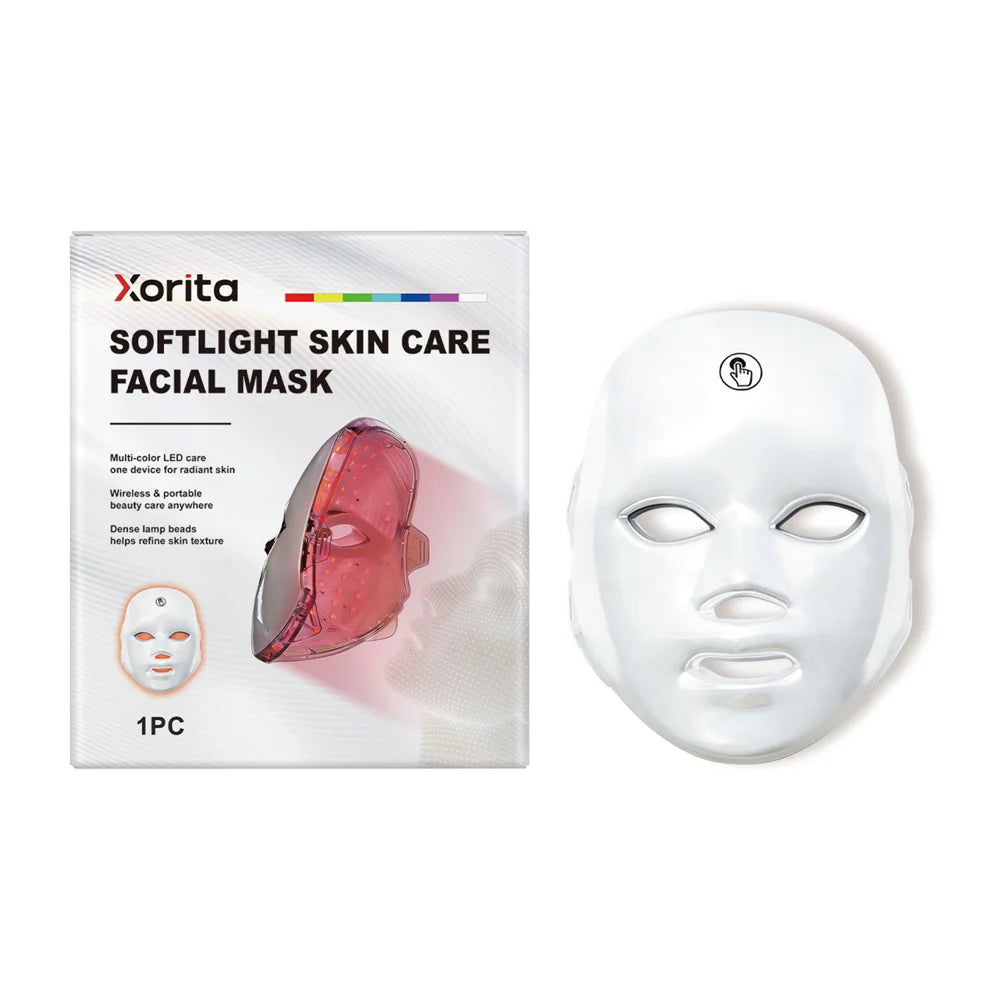 XORITA Multi-color LED Light Therapy Face Mask Beauty Treatment Portable Wireless Skin Care Device - 1 Piece - 1
