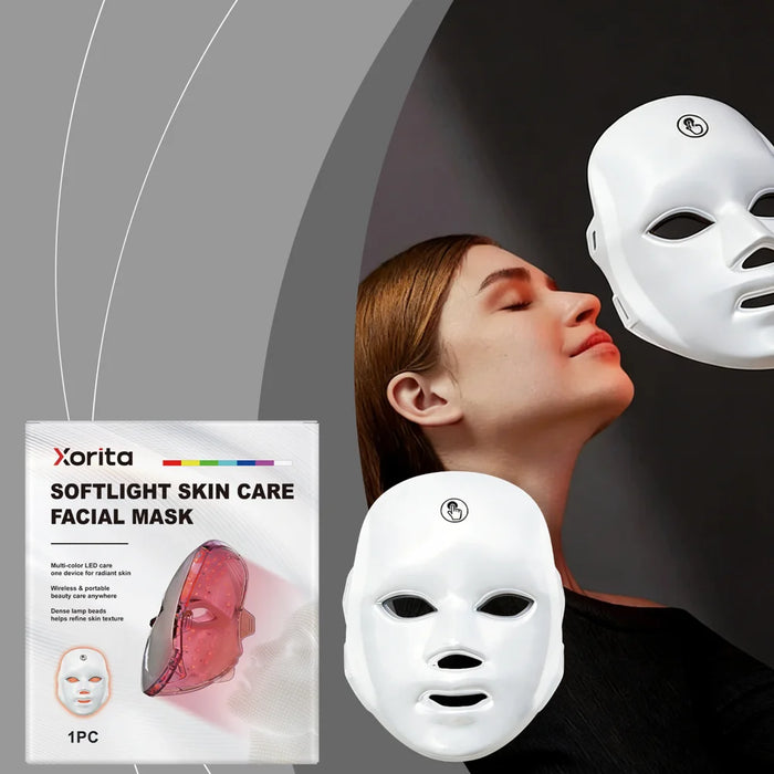 XORITA Multi-color LED Light Therapy Face Mask Beauty Treatment Portable Wireless Skin Care Device - 1 Piece - 2